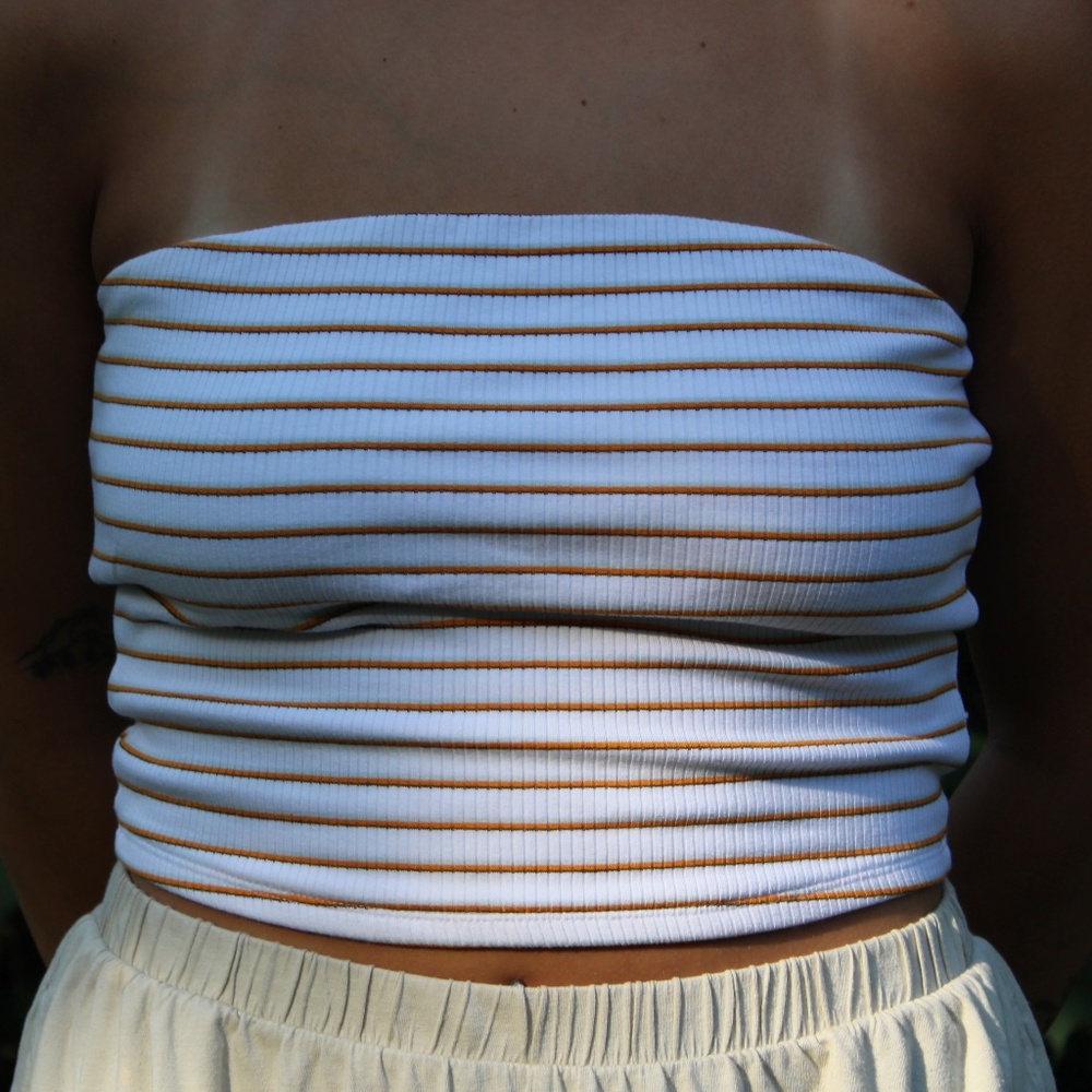 Garage Striped Tube Top